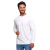 Longsleeve koszulka męska bawełniana z długim rękawem BIAŁA MORAJ